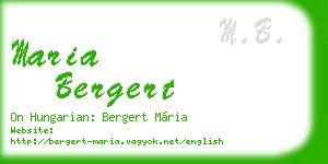 maria bergert business card